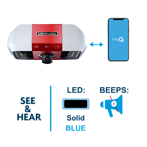 Wi Fi Garage Door Opener LED Light is Solid Blue